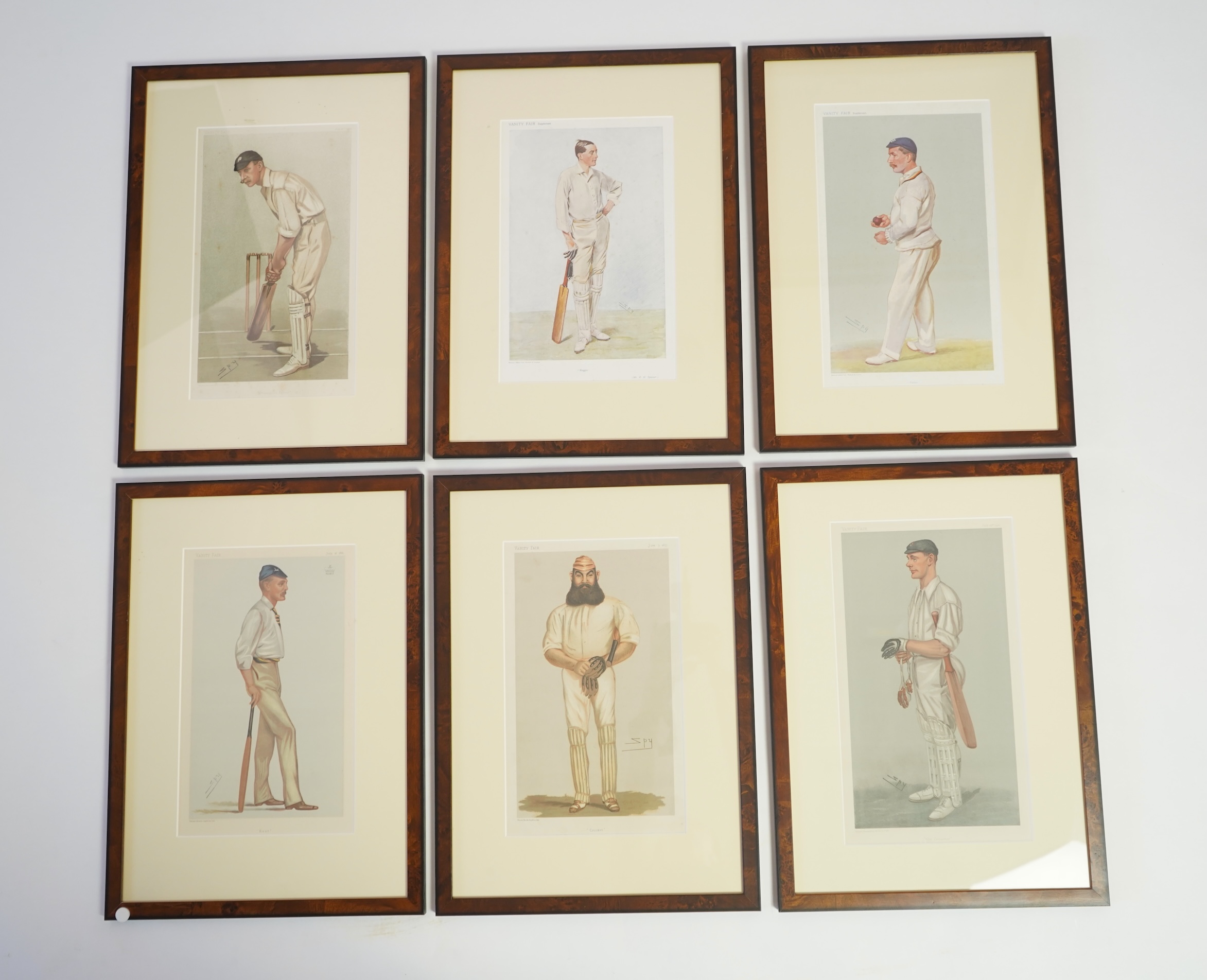 Thirty four Vanity Fair caricatures of cricketers to include Dillan and W G Grace